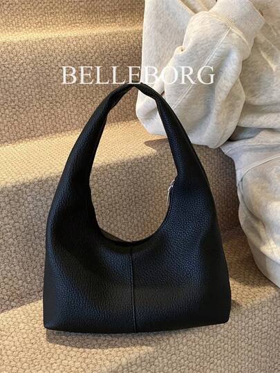 Black shoulder bag at SHEIN