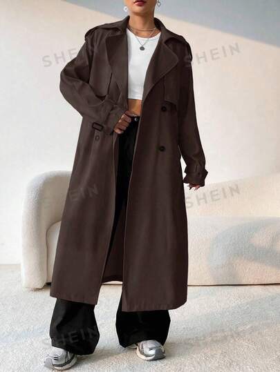 Brauner Trenchcoat bei SHEIN